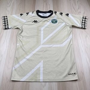 Kappa Mens Beige White Chicago Hounds Rugby Short Sleeve Graphic Jersey Size XL